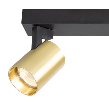 Spot VOLF 2xGU10/10W/230V goud/zwart