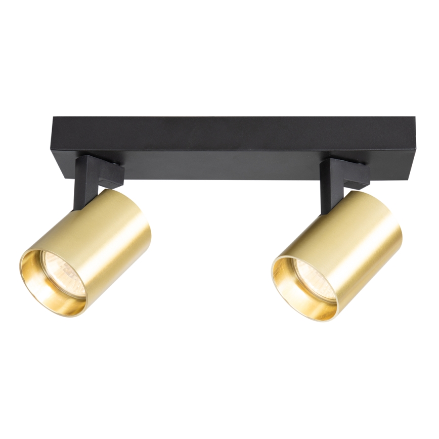 Spot VOLF 2xGU10/10W/230V goud/zwart