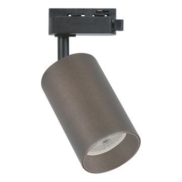 Spot voor 1-fase railsysteem PIPE 1xGU10/10W/230V, bruin