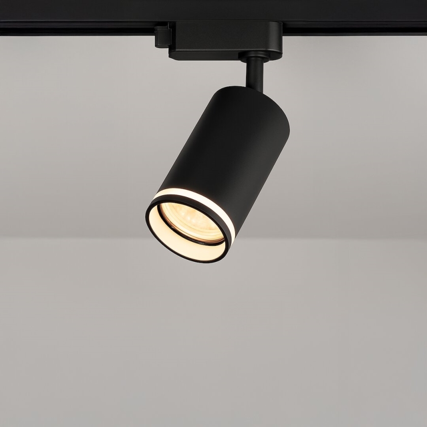 Spot voor 1-fase railsysteem PIPE 1xGU10/10W/230V zwart