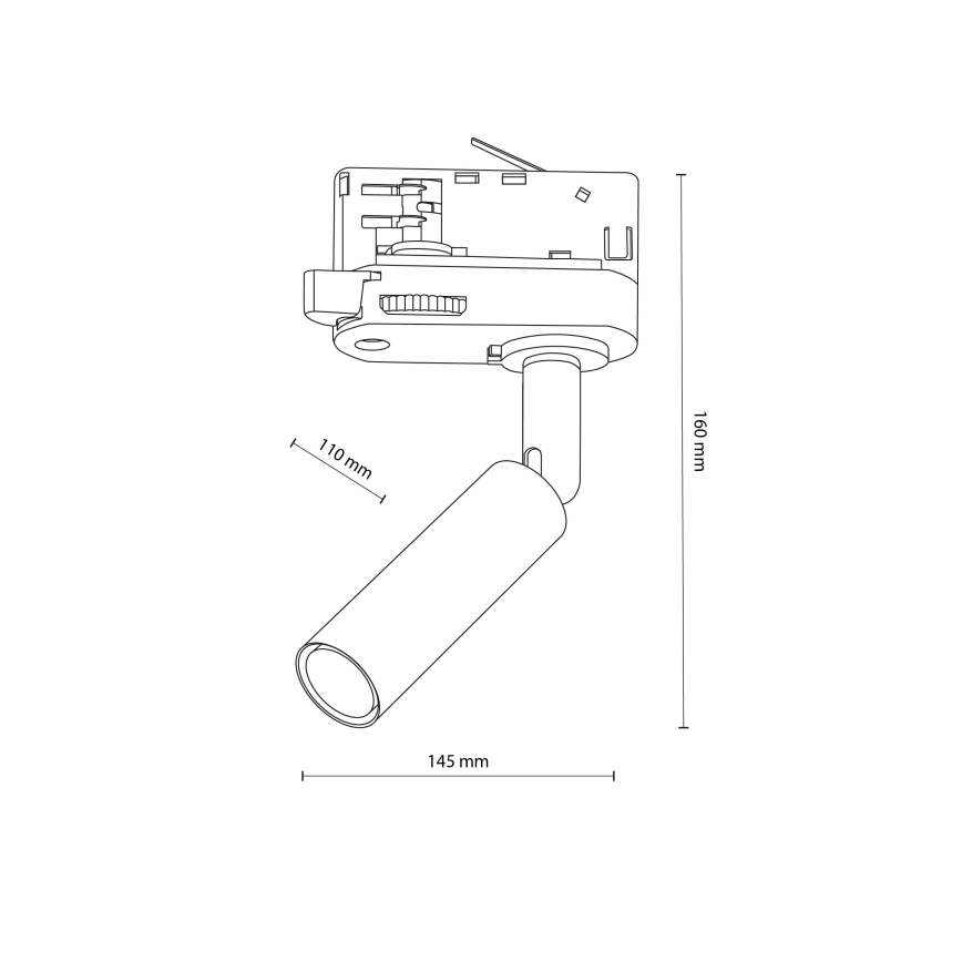 Spot voor een 3-fase rail systeem LAGOS 1xG9/8W/230V wit