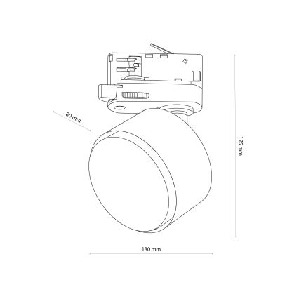 Spot voor een 3-fase rail systeem TRACER 1xGX53/11W/230V wit