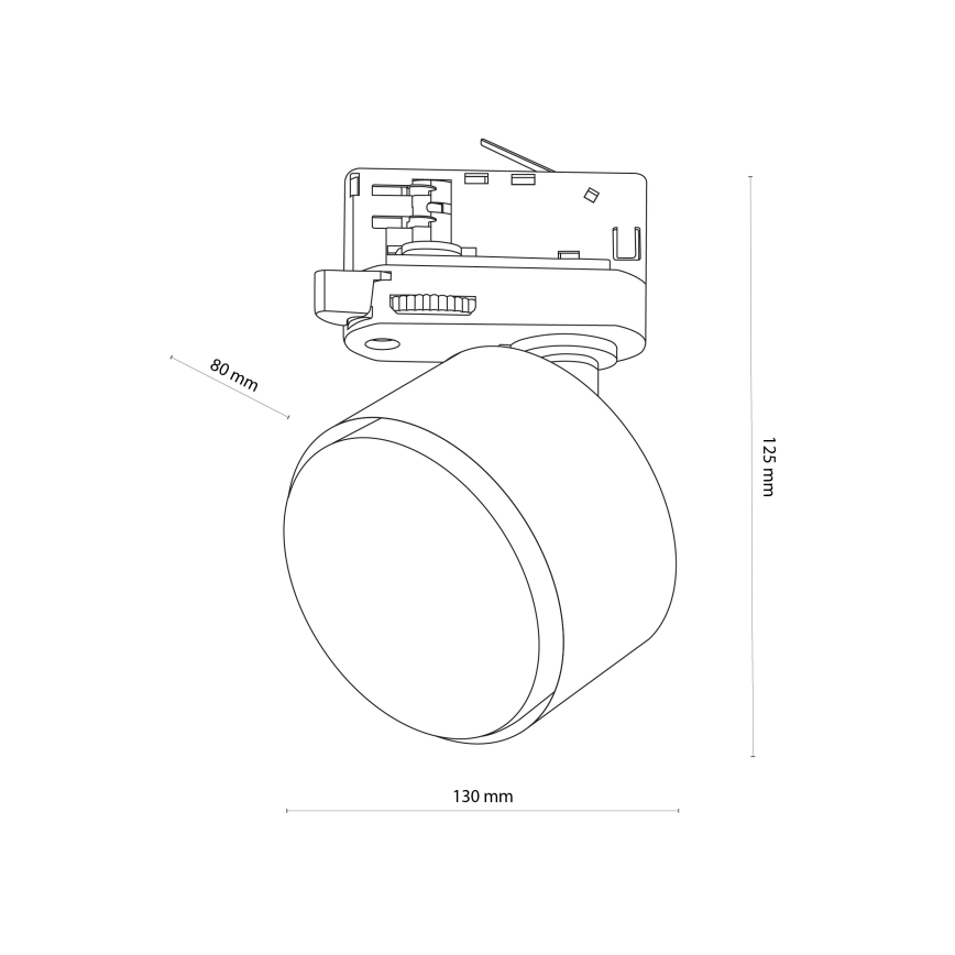 Spot voor een 3-fase rail systeem TRACER 1xGX53/11W/230V wit