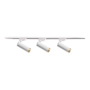 Spot voor een rail Systeem FADO 3xGU10/10W/230V + 1 m railsysteem wit