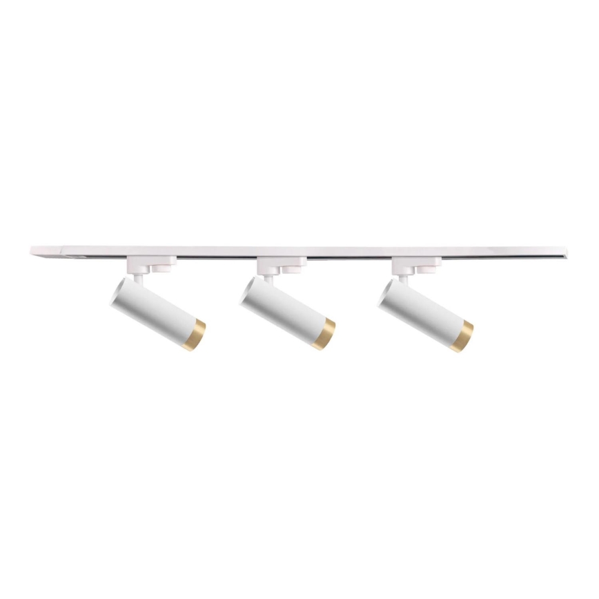 Spot voor een rail Systeem FADO 3xGU10/10W/230V + 1 m railsysteem wit