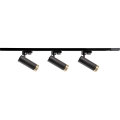 Spot voor een rail Systeem FADO 3xGU10/10W/230V + 1 m railsysteem zwart