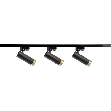 Spot voor een rail Systeem FADO 3xGU10/10W/230V + 1 m railsysteem zwart
