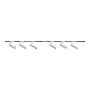 Spot voor een rail Systeem FADO 6xGU10/10W/230V + 2x1 m railsysteem wit