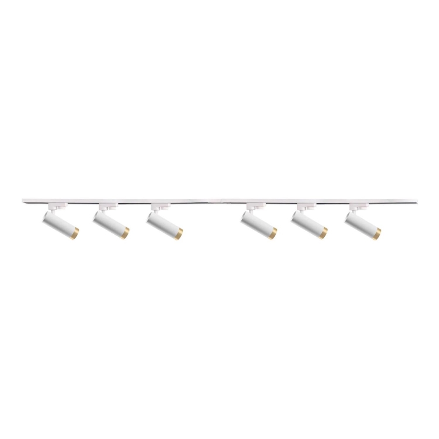 Spot voor een rail Systeem FADO 6xGU10/10W/230V + 2x1 m railsysteem wit