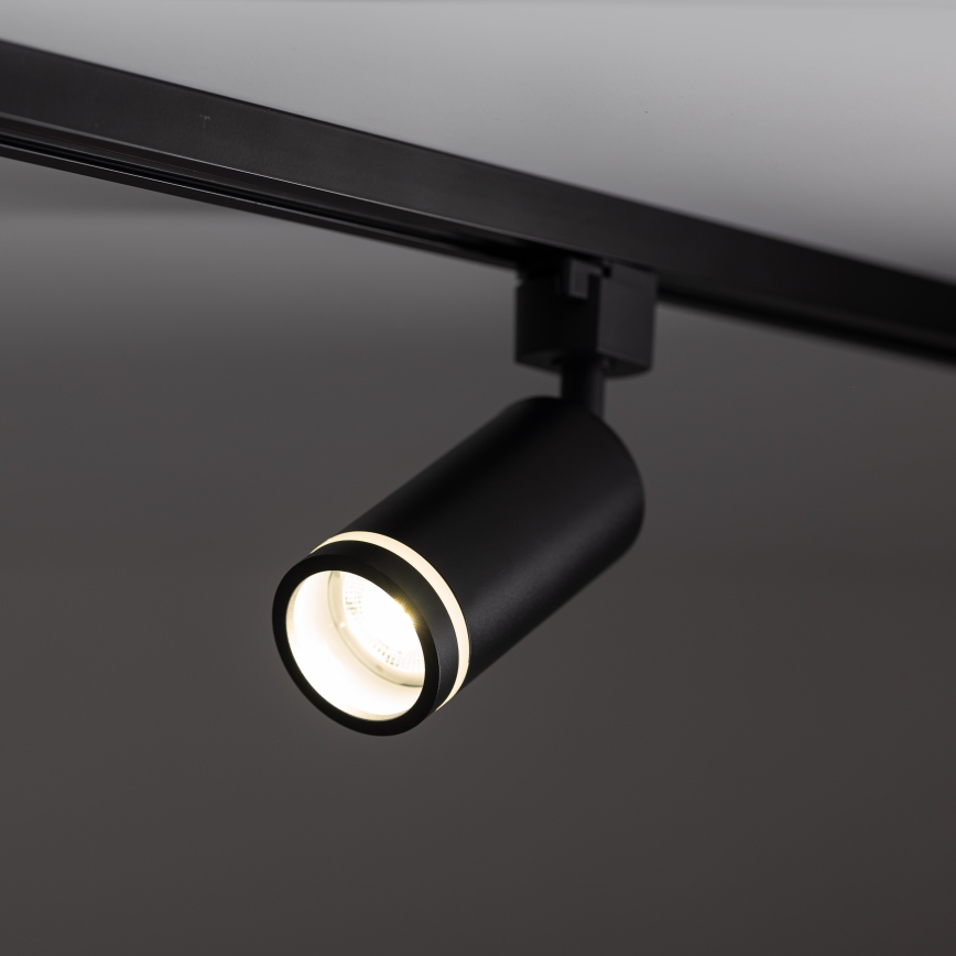 Spot voor 1-fase railsysteem JET RING 1xGU10/10W/230V zwart