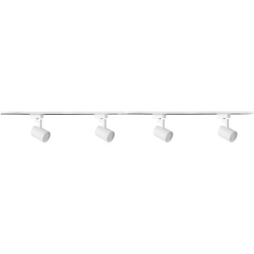 Spot voor een rail Systeem LYNX 4xGU10/10W/230V + 2 x 75 cm railsysteem wit