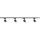Spot voor een rail Systeem LYNX 4xGU10/10W/230V + 2 x 75 cm railsysteem zwart
