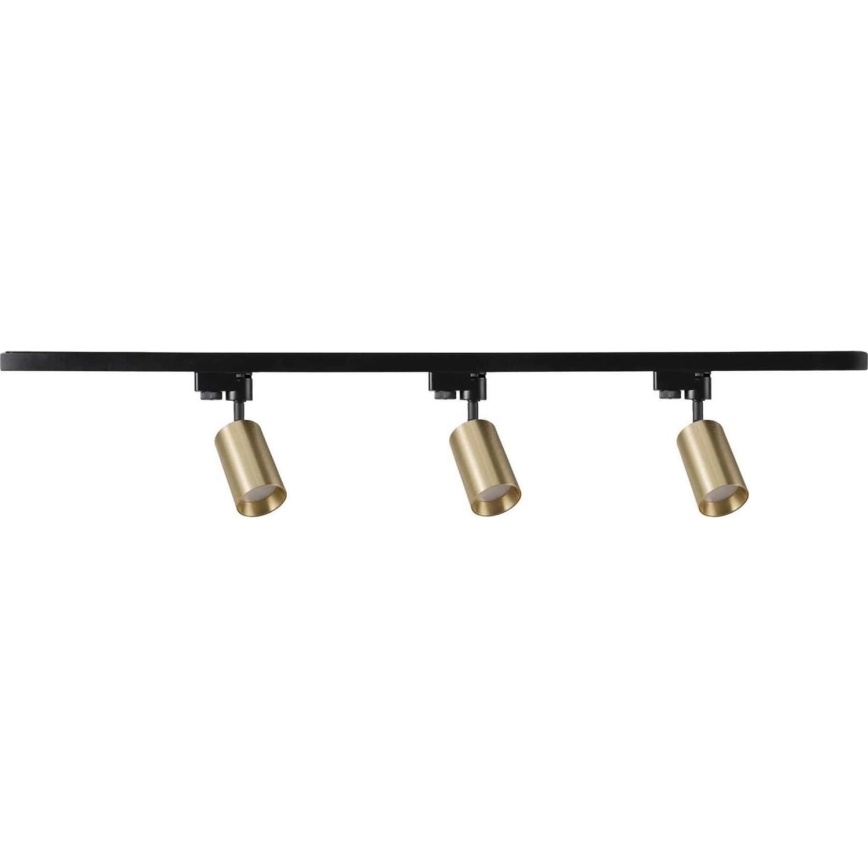 Spot voor een rail Systeem MARIBEL 3xGU10/10W/230V +1 m railsysteem goud