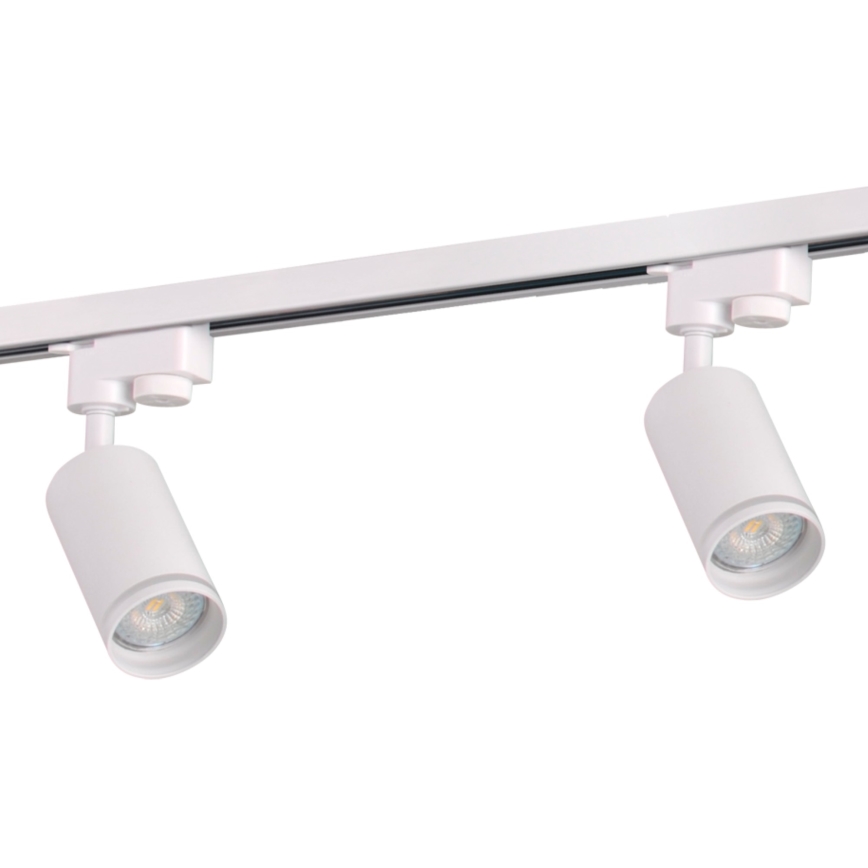 Spot voor een rail Systeem PARIJS 3xGU10/10W/230V + 1 m rails systeem wit