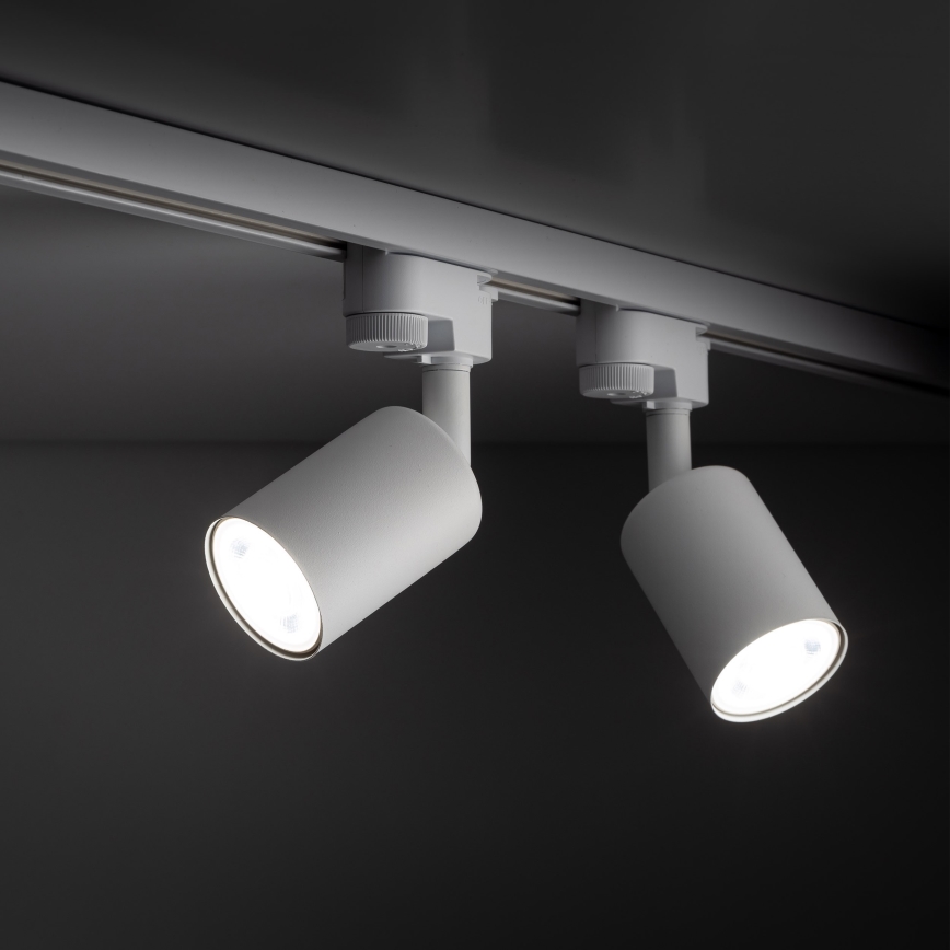 Spot voor 1-fase railsysteem TOP 1xGU10/10W/230V wit