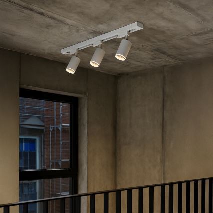 Spot voor het PIPE railsysteem, 3x GU10/10W/230V, wit