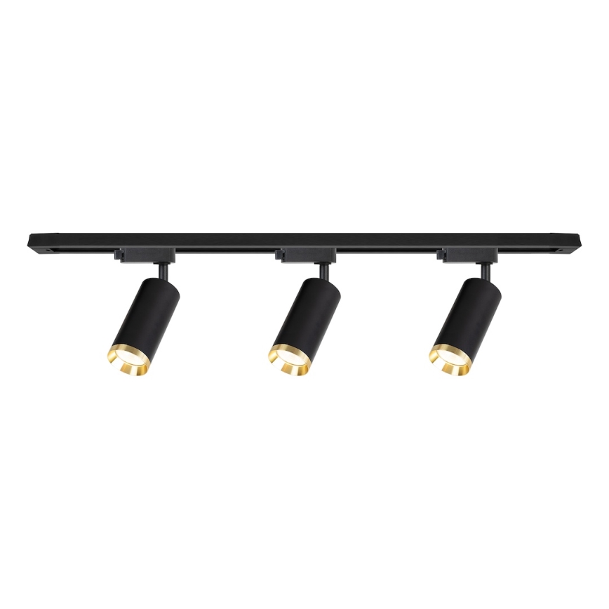 Spot voor railsysteem MICA 3xGU10/10W/230V zwart/goud