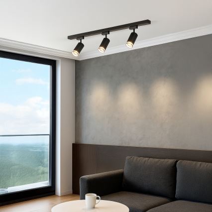Spot voor railsysteem PIPE 3xGU10/10W/230V zwart