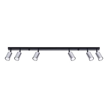 Spot WINX 6xGU10/10W/230V zwart/glanzend chroom