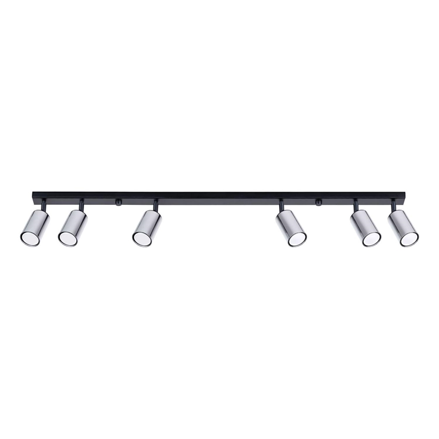 Spot WINX 6xGU10/10W/230V zwart/glanzend chroom