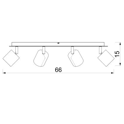 Spotarmatuur DEMIA 4xGU10/8W/230V beige