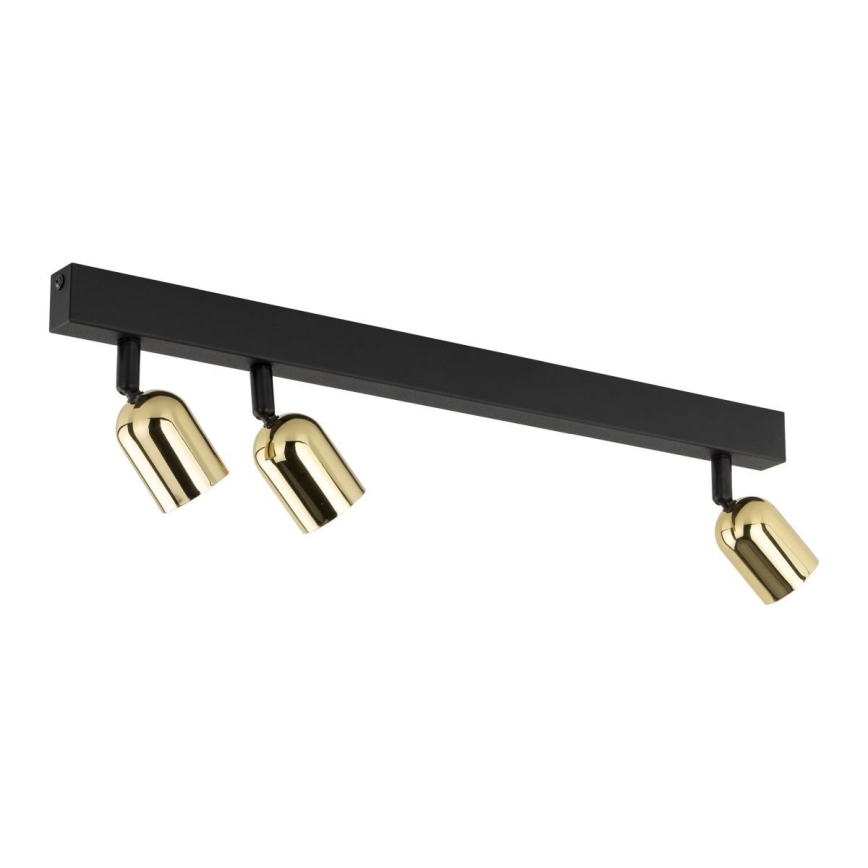 Spotarmatuur TOP 3xGU10/10W/230V zwart/goud