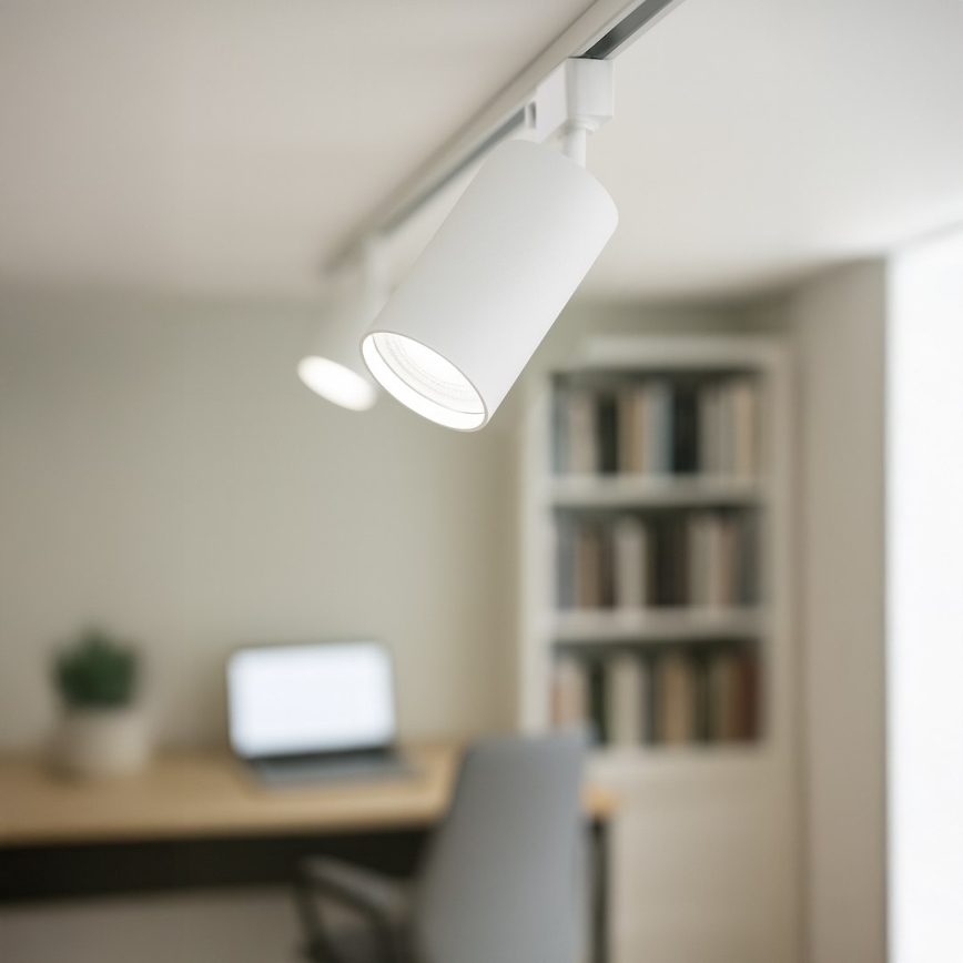 Spotarmatuur voor 1-fase railsysteem TIGER 1xGU10/10W/230V wit