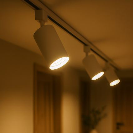 Spotarmatuur voor 1-fase railsysteem TIGER 1xGU10/10W/230V wit