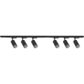 Spotarmatuur voor railsysteem PIPE 6xGU10/10W/230V zwart