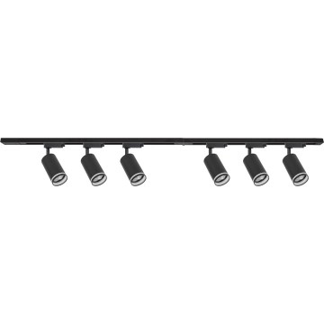 Spotarmatuur voor railsysteem PIPE 6xGU10/10W/230V zwart