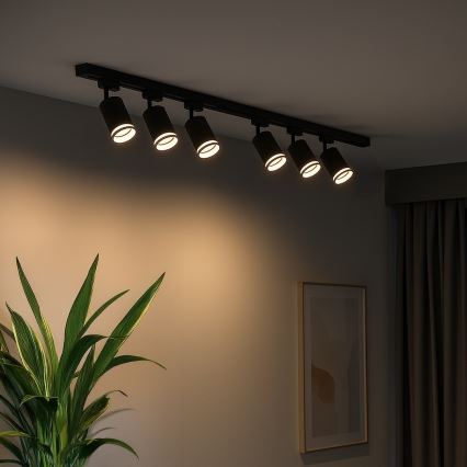 Spotarmatuur voor railsysteem PIPE 6xGU10/10W/230V zwart