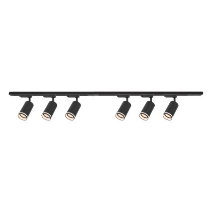 Spotarmatuur voor railsysteem PIPE 6xGU10/10W/230V zwart