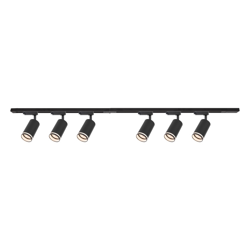 Spotarmatuur voor railsysteem PIPE 6xGU10/10W/230V zwart