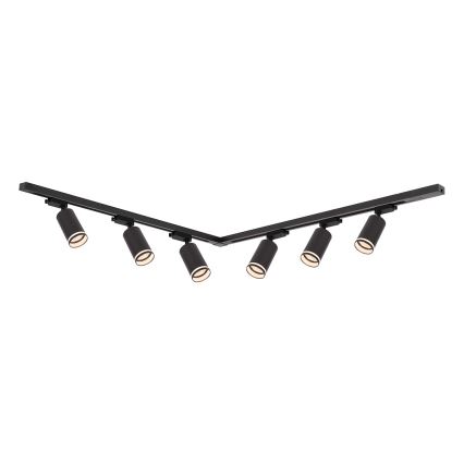 Spotarmatuur voor railsysteem PIPE 6xGU10/10W/230V zwart