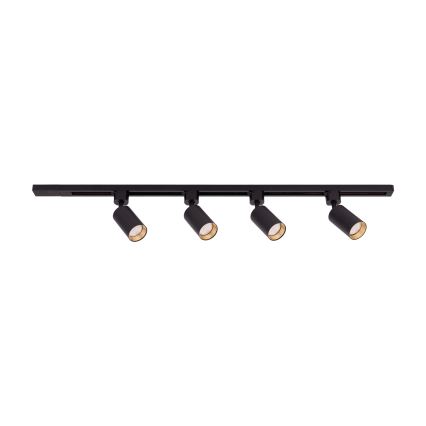 Spotarmatuur voor TRACER railsysteem 4x GU10/10W/230V, 1 m, zwart