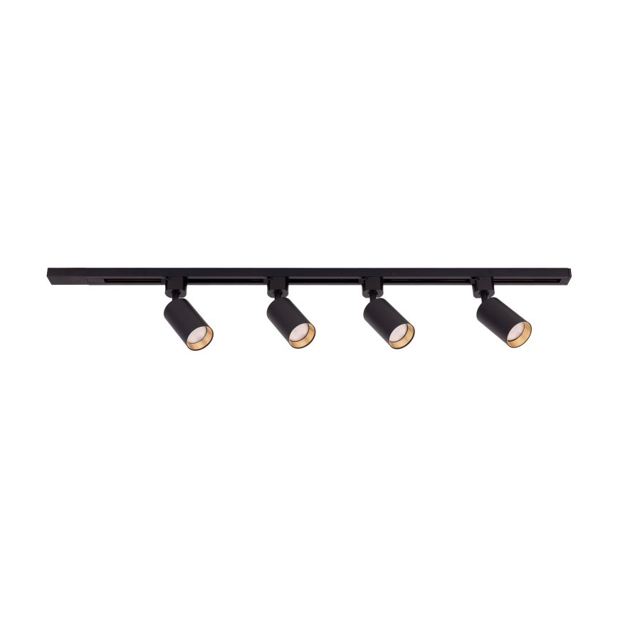 Spotarmatuur voor TRACER railsysteem 4x GU10/10W/230V, 1 m, zwart