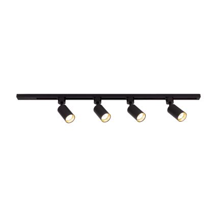 Spotarmatuur voor TRACER railsysteem 4x GU10/10W/230V, 1 m, zwart