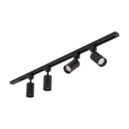 Spotarmatuur voor TRACER railsysteem 4x GU10/10W/230V, 1 m, zwart