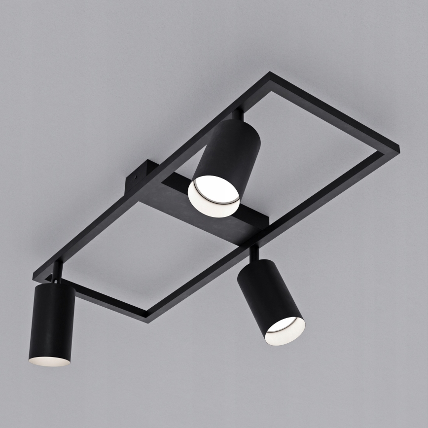 Spotlamp 3x GU10/30W/230V zwart