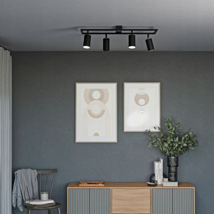 Spotlamp 4xGU10/30W/230V zwart