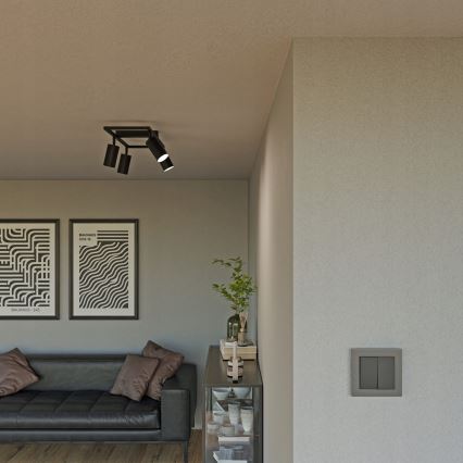 Spotlamp 4xGU10/30W/230V zwart