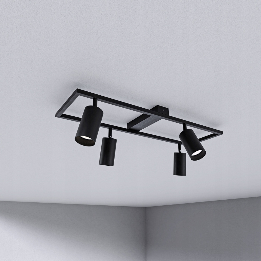 Spotlamp 4xGU10/30W/230V zwart