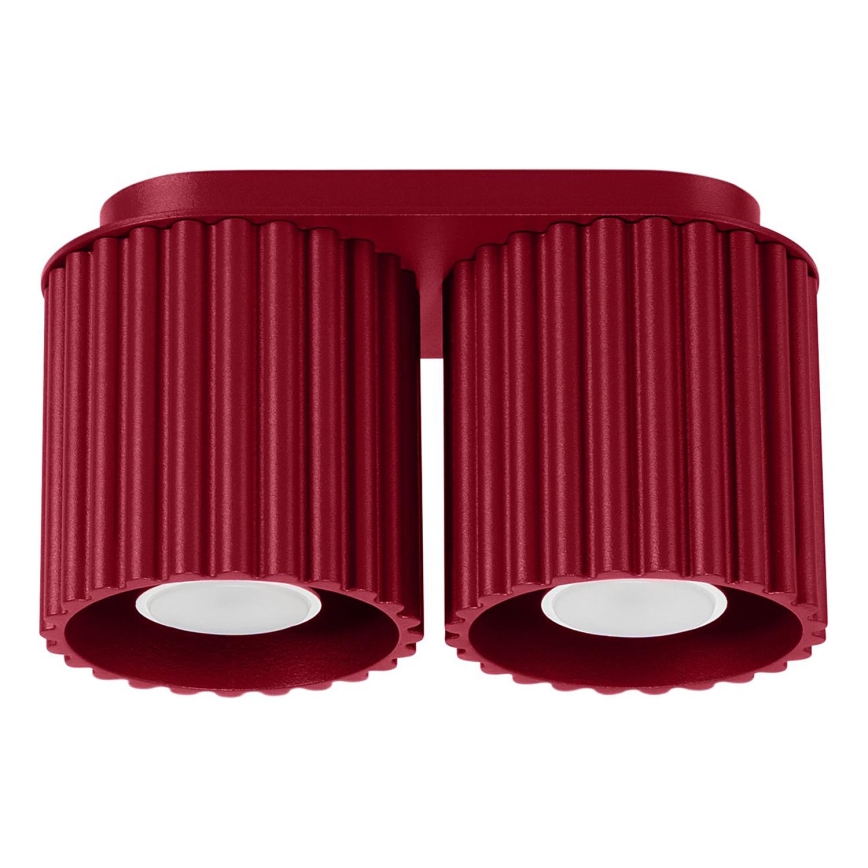 Spotlamp AURA 2xGU10/10W/230V rood