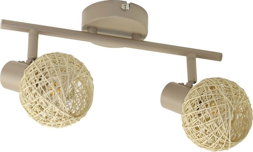 Spotlamp DEX 2xE14/10W/230V beige/crème