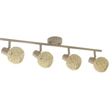 Spotlamp DEX 4xE14/10W/230V beige/crème