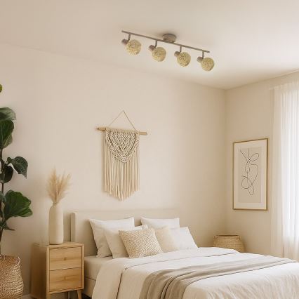 Spotlamp DEX 4xE14/10W/230V beige/crème