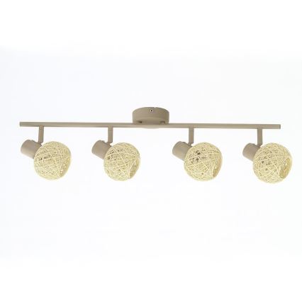 Spotlamp DEX 4xE14/10W/230V beige/crème