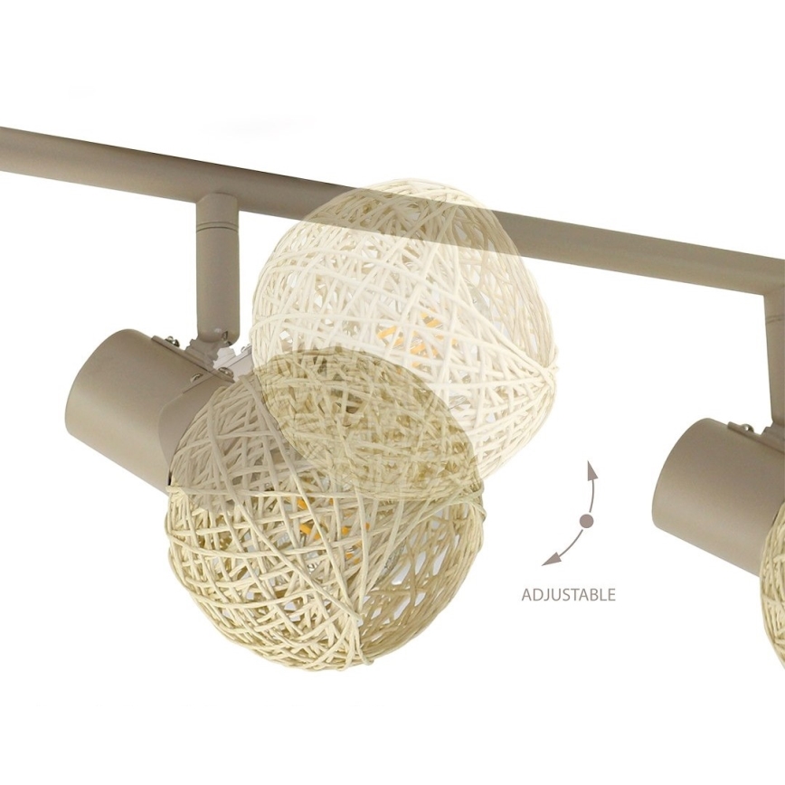 Spotlamp DEX 4xE14/10W/230V beige/crème