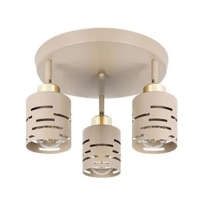 Spotlamp ELEN 3xE27/35W/230V beige/goud