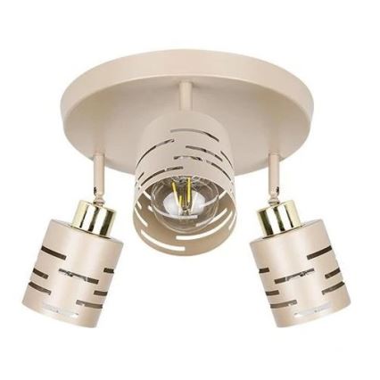 Spotlamp ELEN 3xE27/35W/230V beige/goud